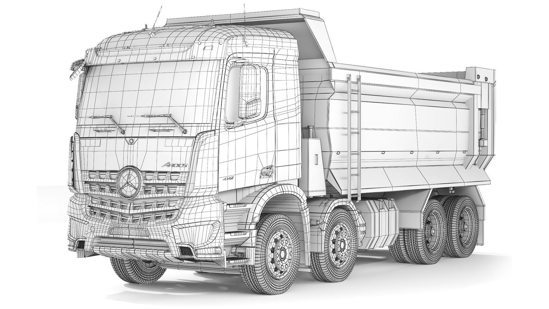 Mercedes-Benz Arocs 4142 tipper 2021 3D model_8