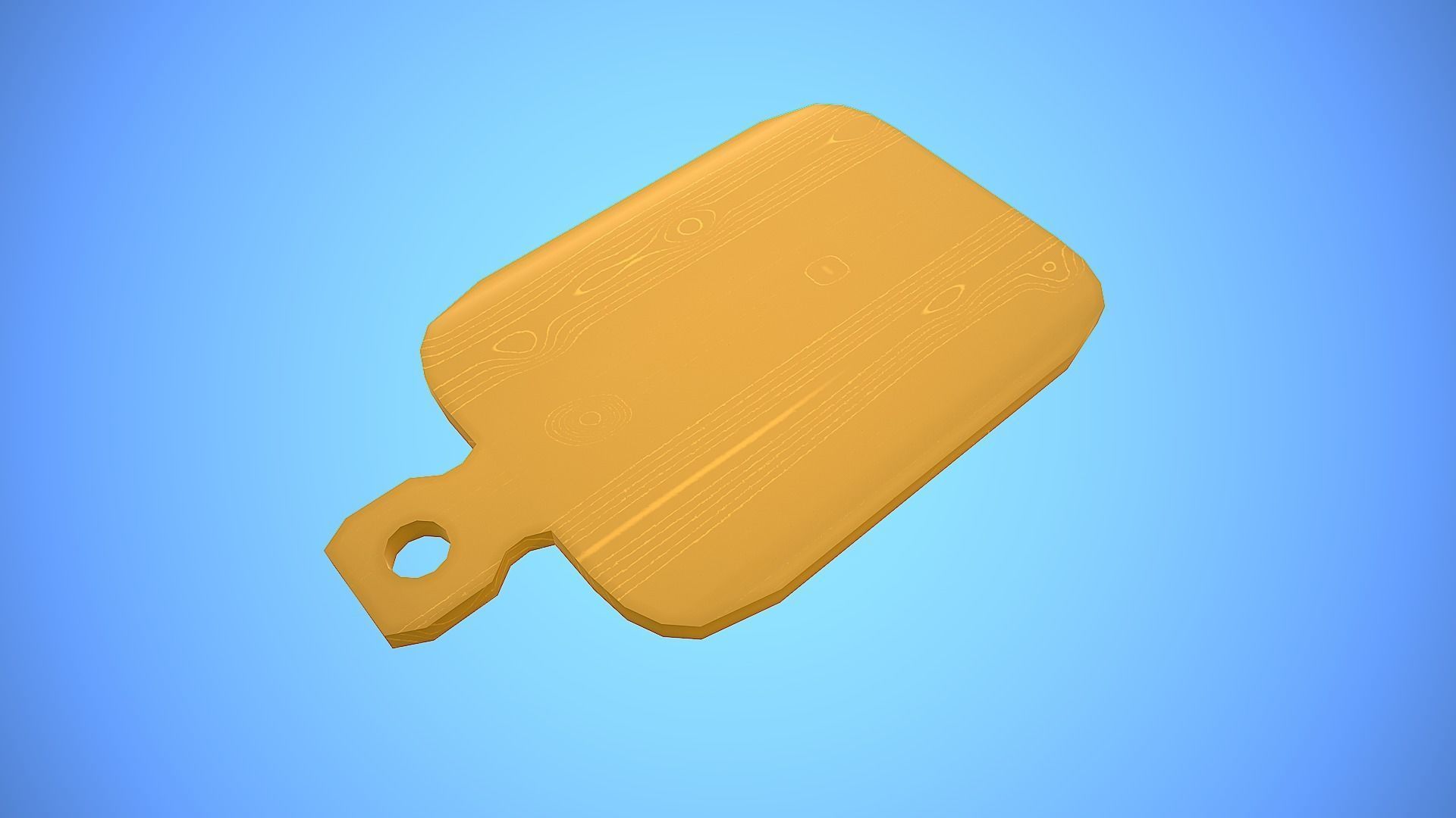 CUTTING BOARD KITCHEN CARTOON STYLIZED Low-poly 3D model_5