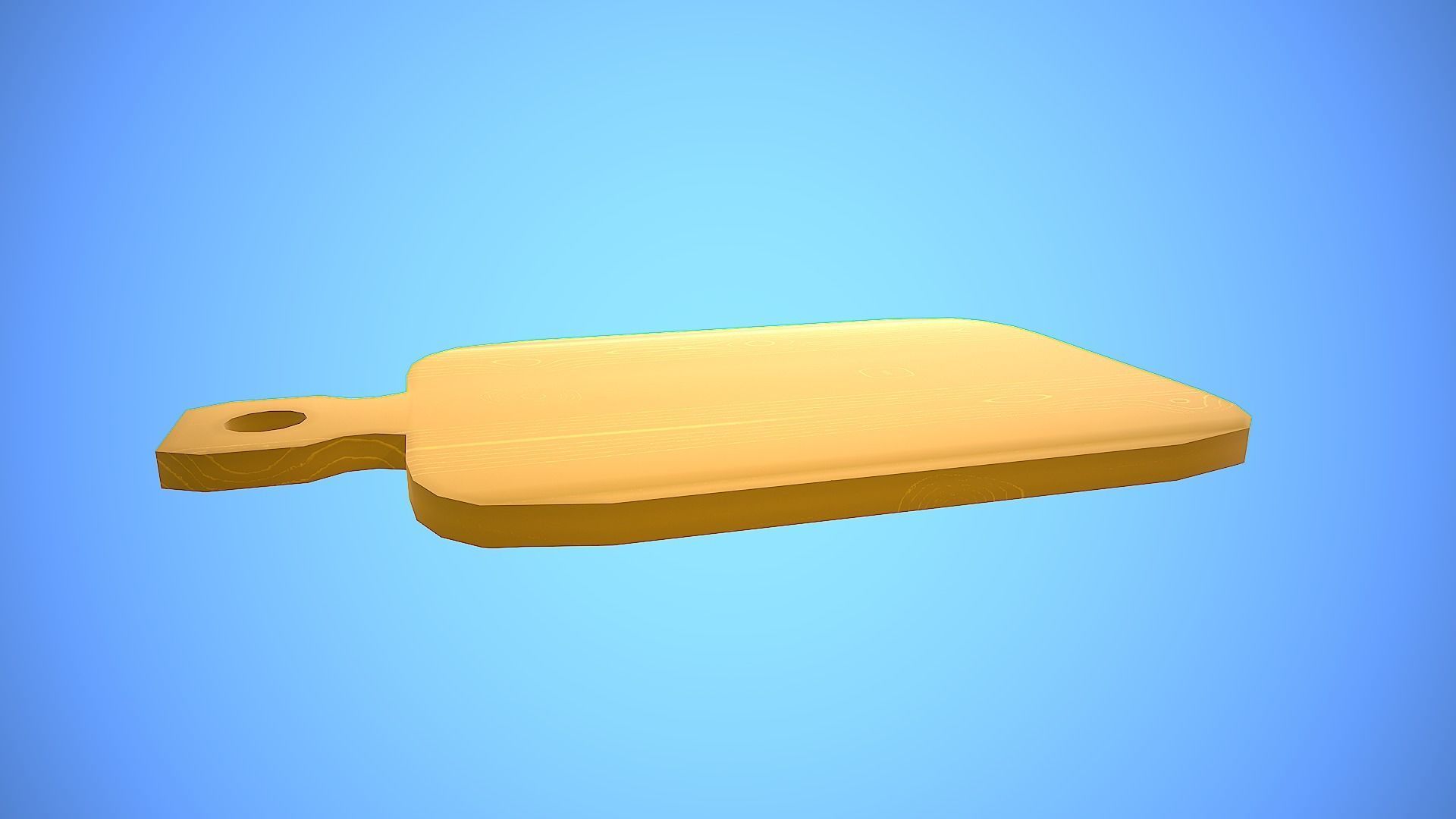 CUTTING BOARD KITCHEN CARTOON STYLIZED Low-poly 3D model_9