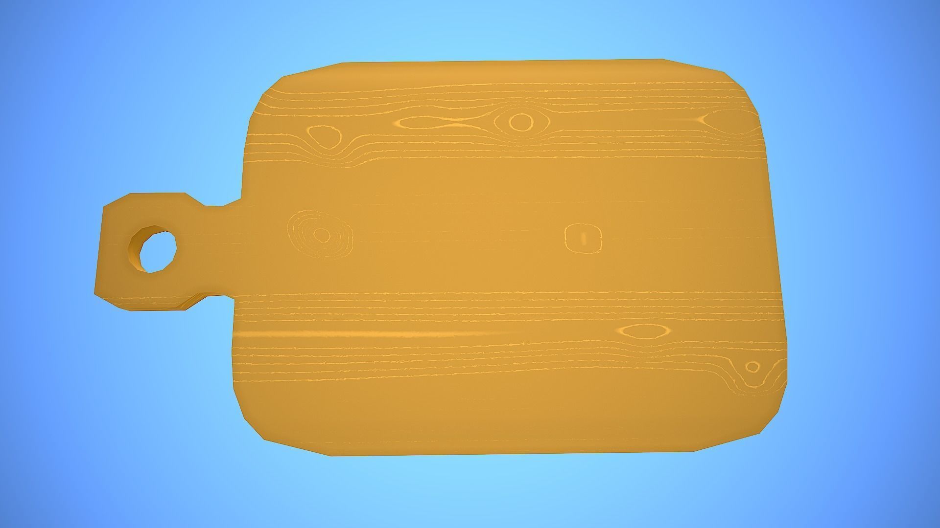 CUTTING BOARD KITCHEN CARTOON STYLIZED Low-poly 3D model_7