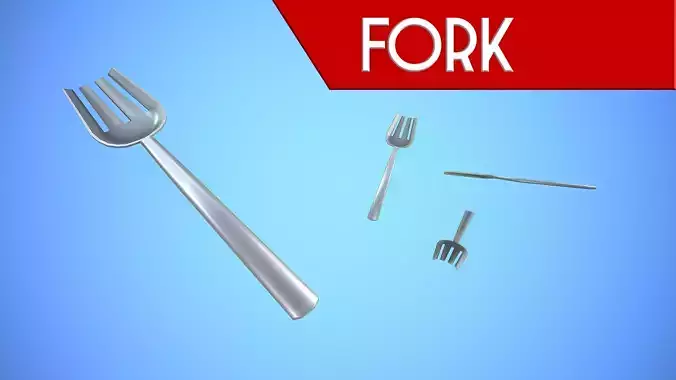FORK KITCHEN CARTOON STYLIZED