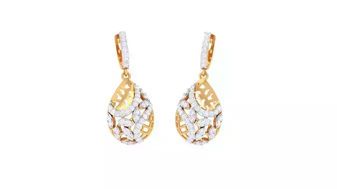 Hoops - Huggies Earrings - 107 3D print model