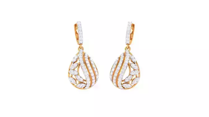 Hoops - Huggies Earrings - 104 3D print model