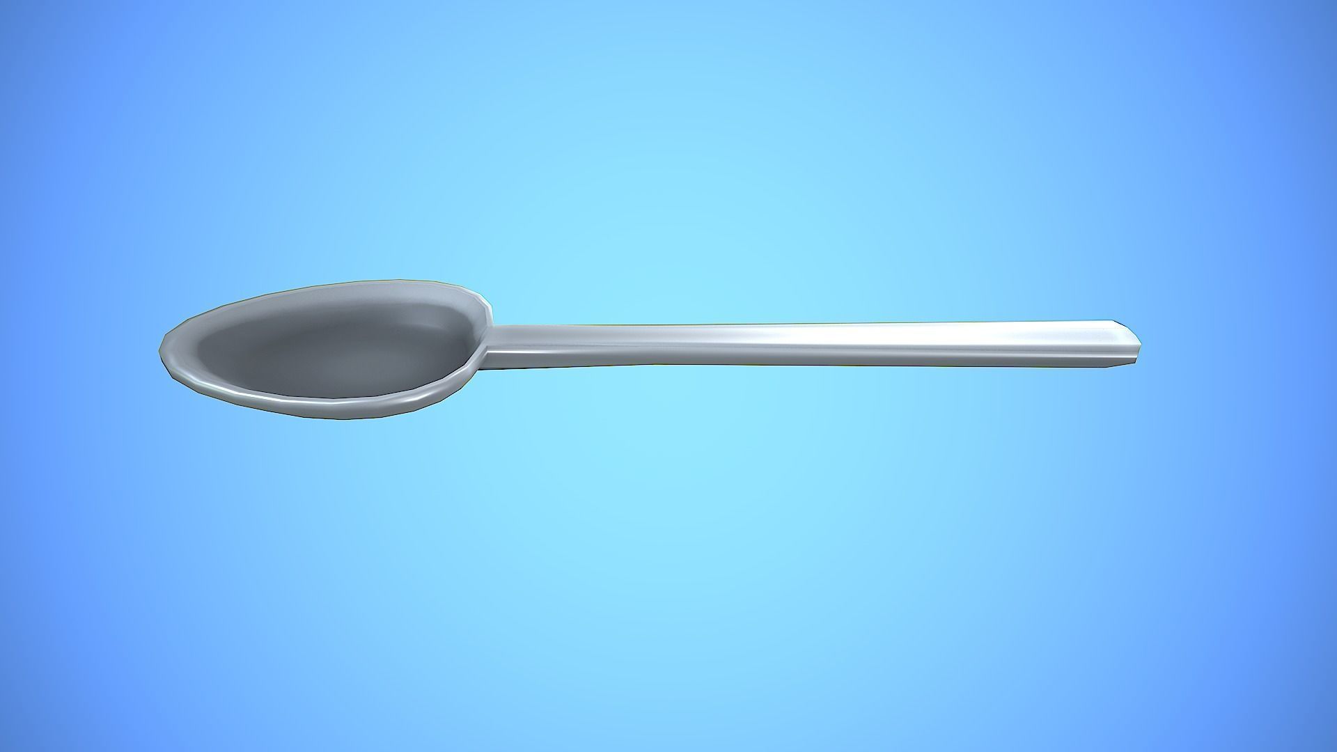 SPOON KITCHEN CARTOON STYLIZED Low-poly 3D model_9