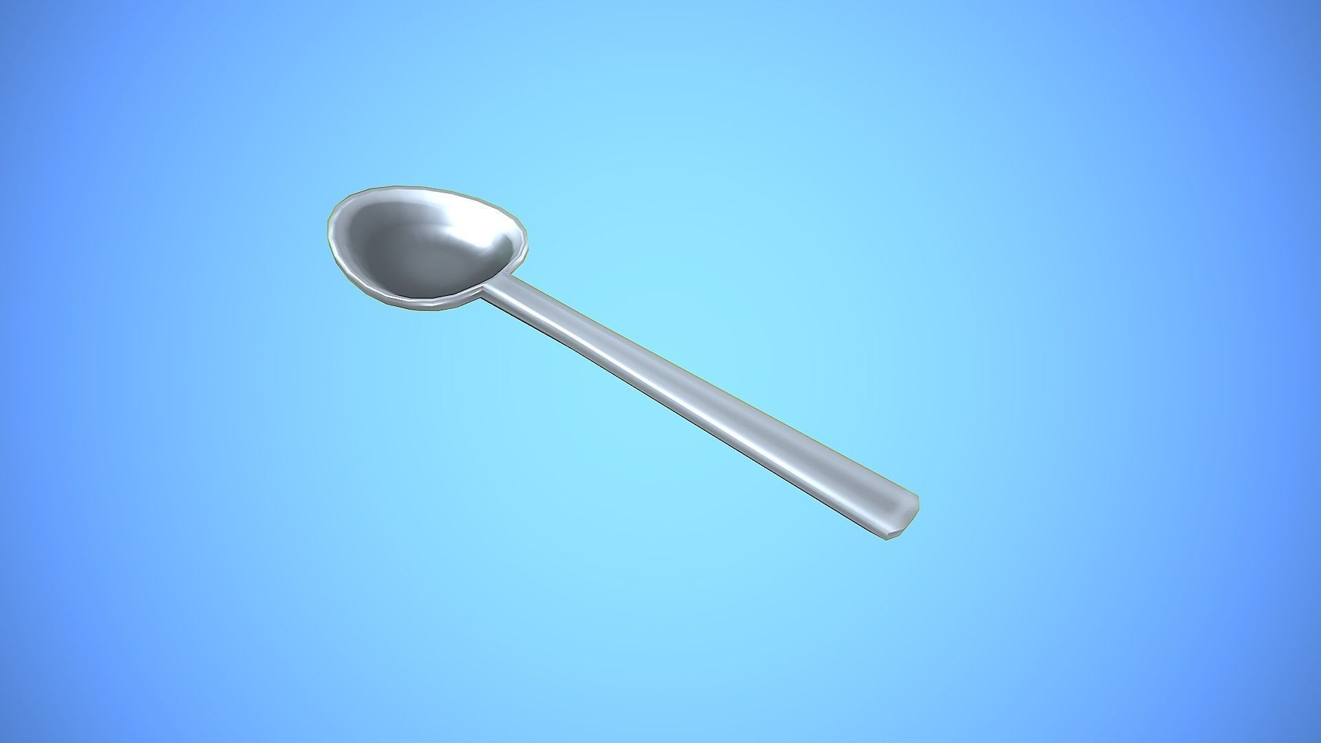 SPOON KITCHEN CARTOON STYLIZED Low-poly 3D model_7