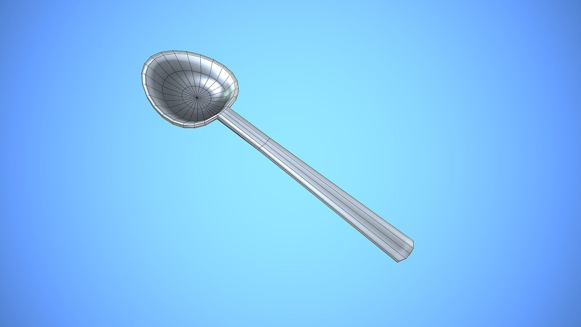 SPOON KITCHEN CARTOON STYLIZED Low-poly 3D model_8