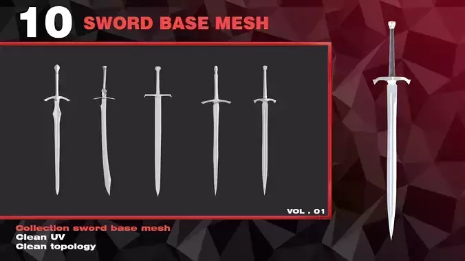 10 SWORD BASE MESH- VOL 01 