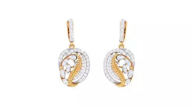Hoops - Huggies Earrings - 105 3D print model
