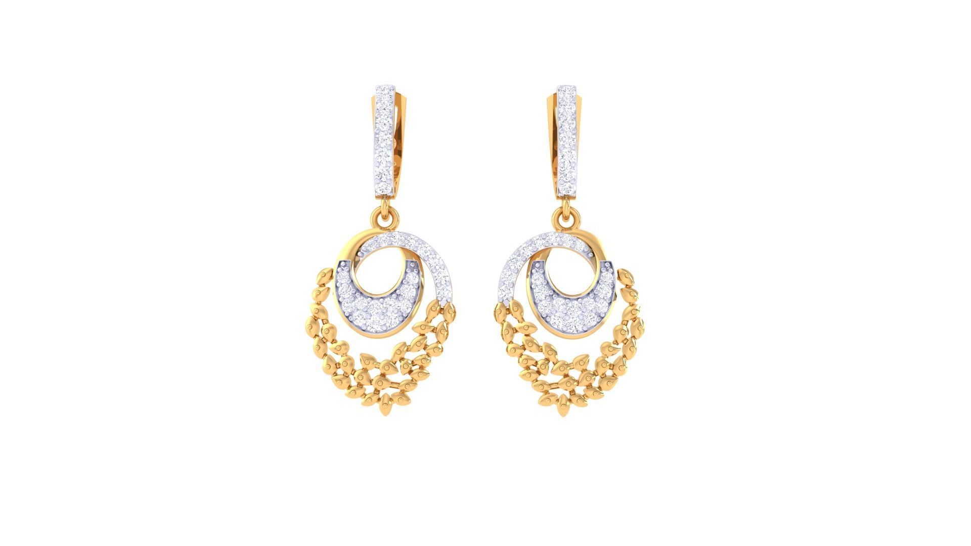 Hoops - Huggies Earrings - 8 3D print model_2