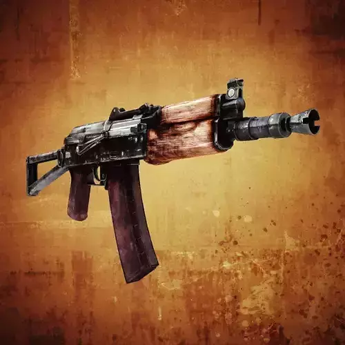 AKS-74U Assault Rifle Low-poly 3D model