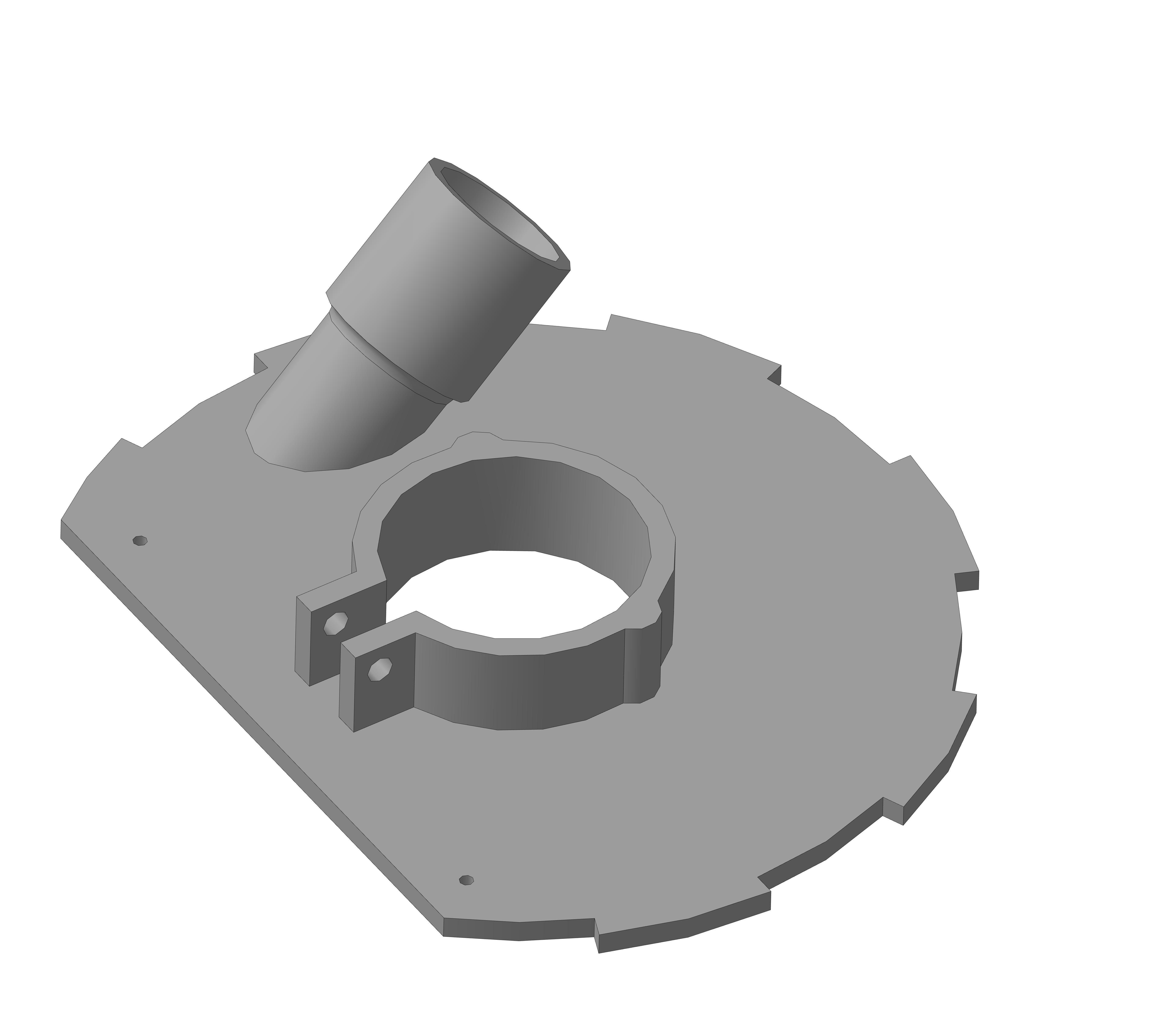 ANGLE DISK GRINDER FUME HOOD 150MM 3D print model_2