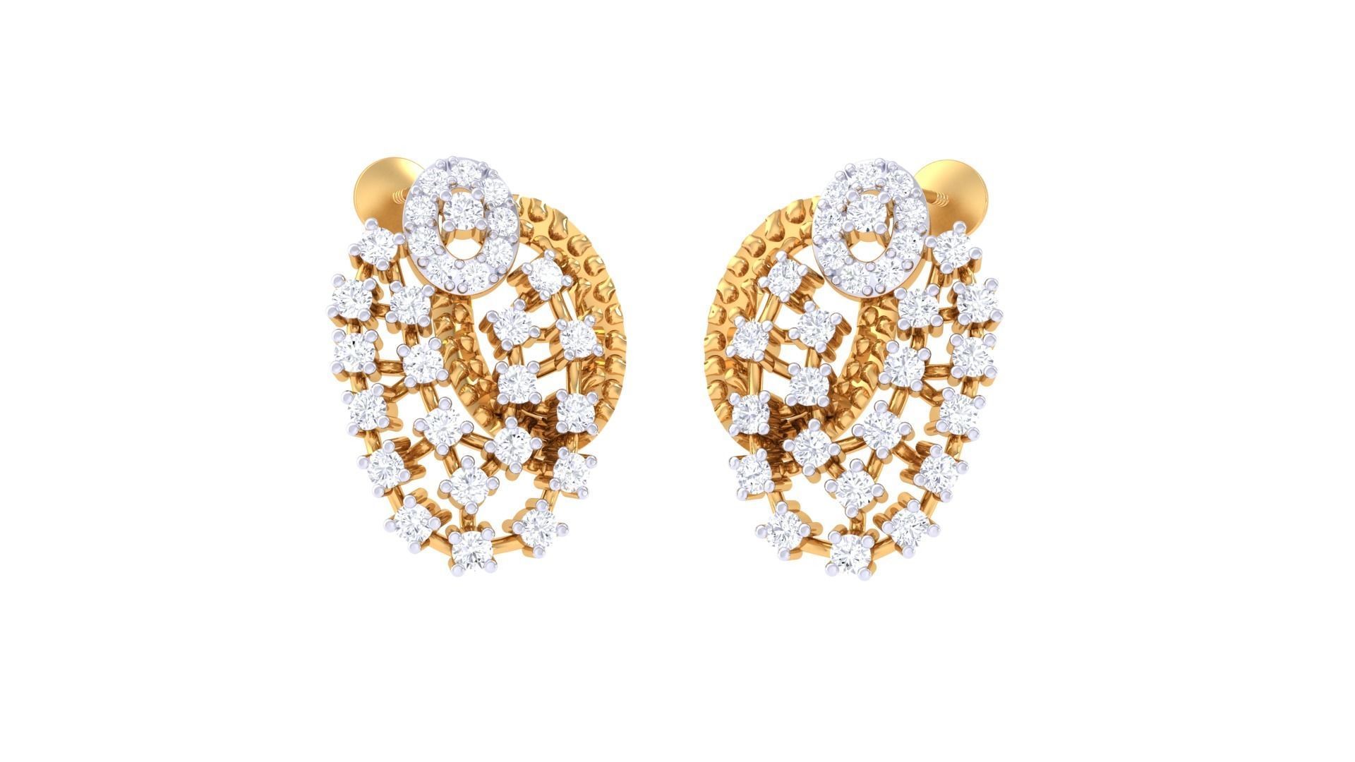 Studs Earrings - 34 3D print model_2