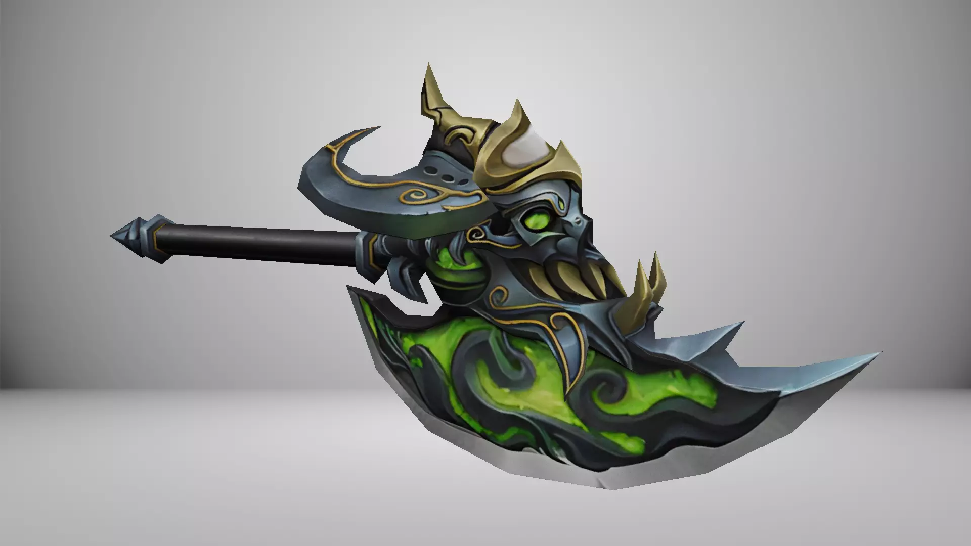 Futuristic Axe Low-poly 3D model_0