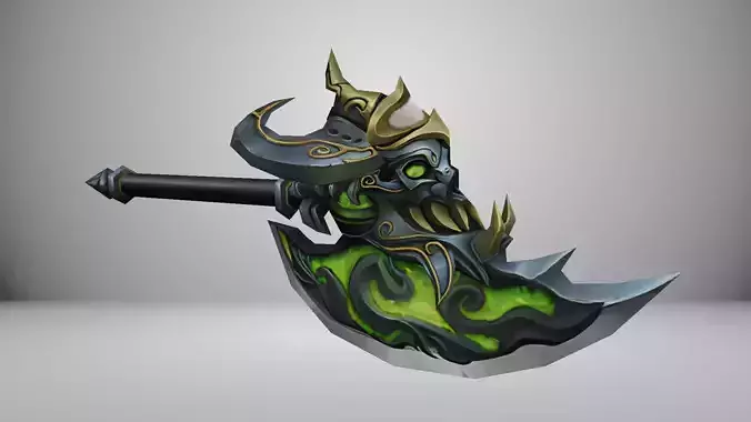 Futuristic Axe Low-poly 3D model
