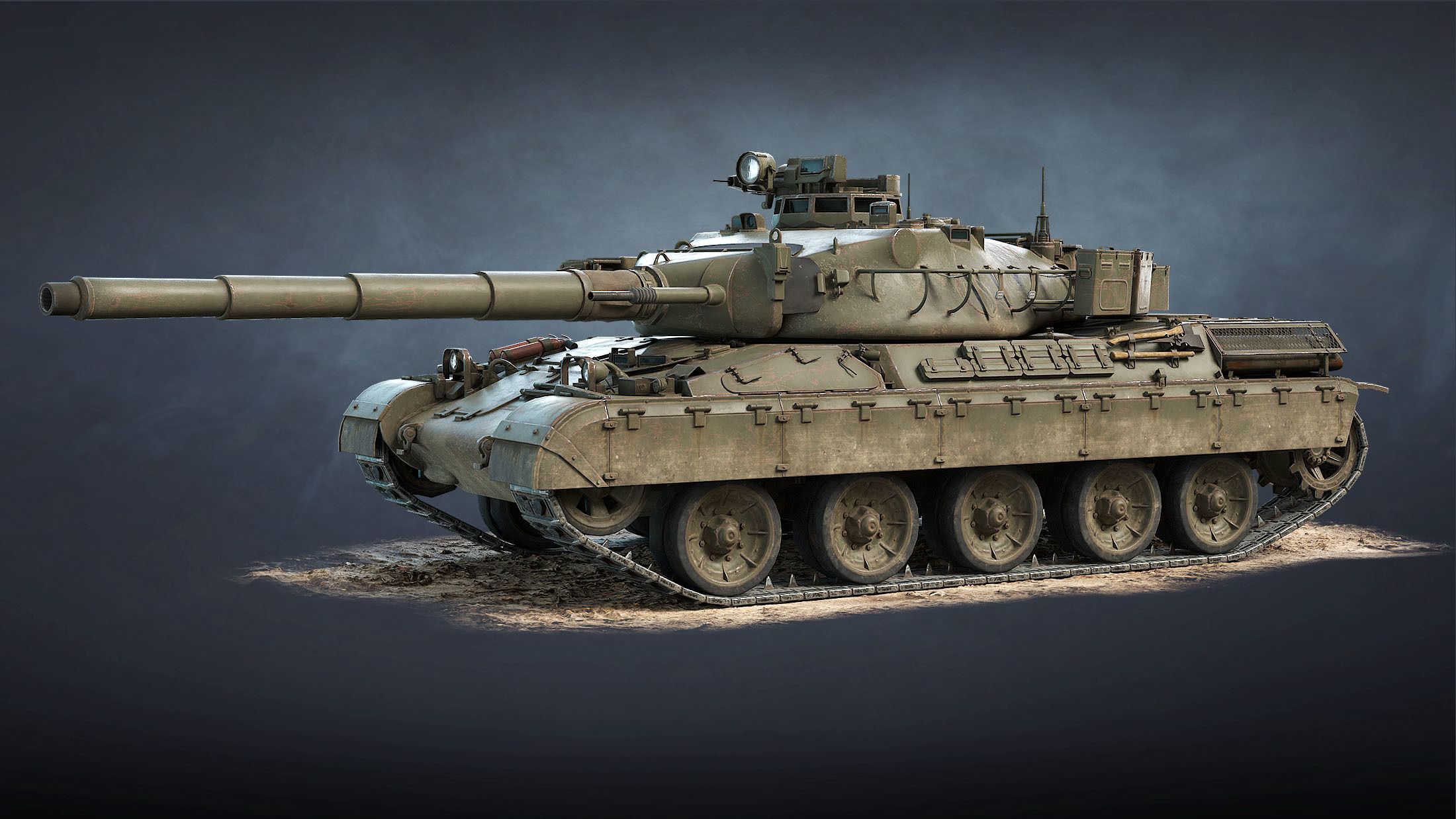 AMX-30B2 Tank Game Ready Low-poly 3D model_2