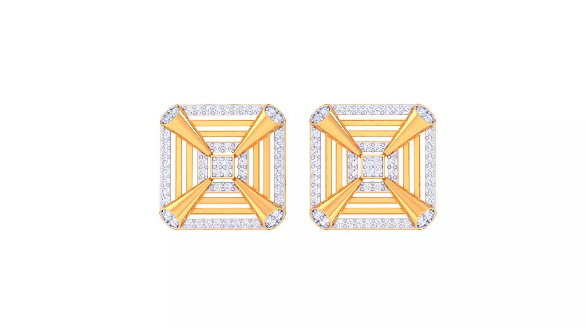 Studs Earrings - 3 3D print model_0