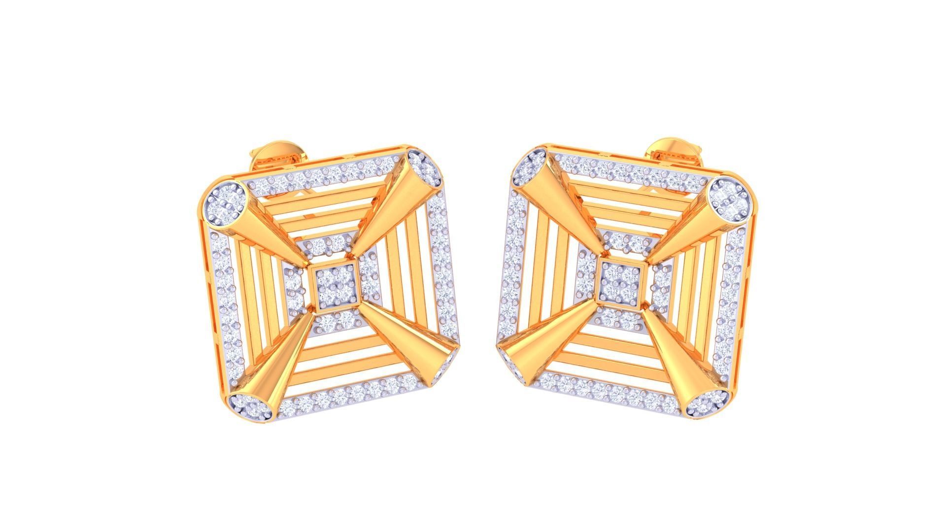 Studs Earrings - 3 3D print model_2