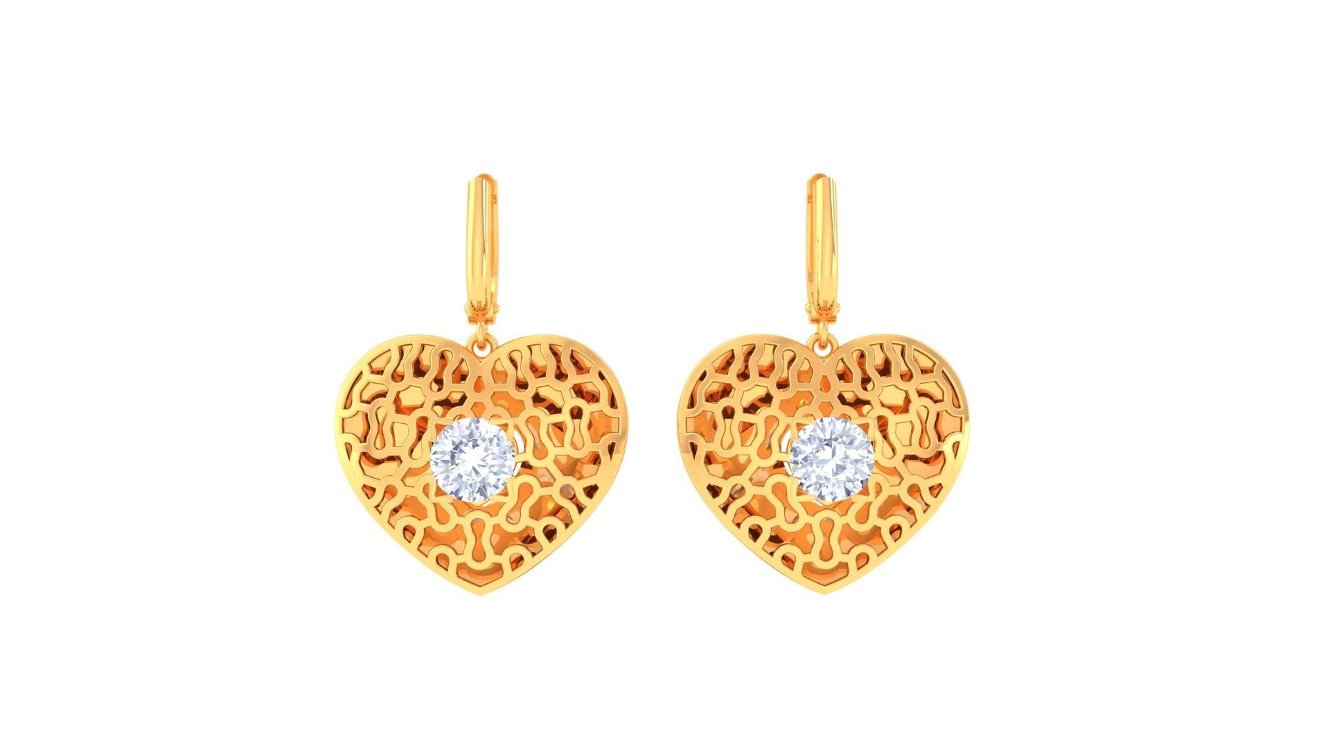 Hoops - Huggies Earrings - 17 3D print model_2