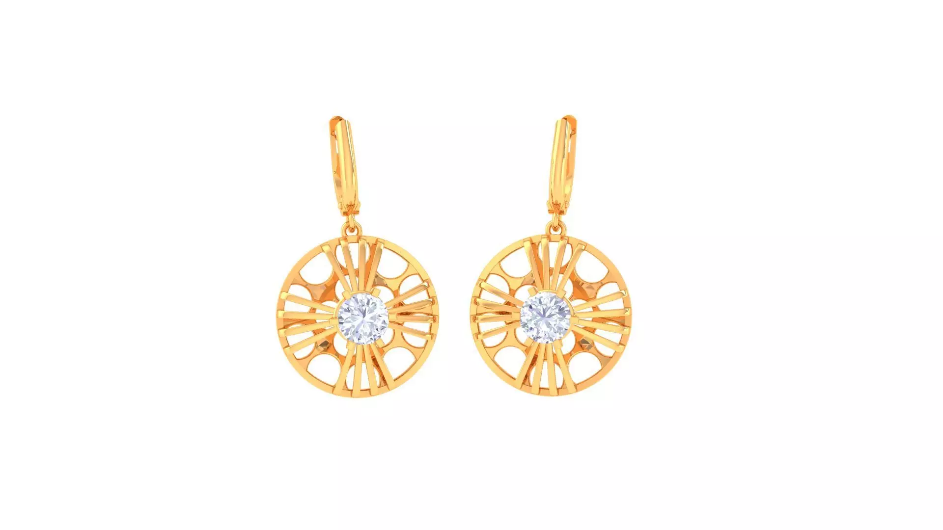 Hoops - Huggies Earrings - 15 3D print model_0