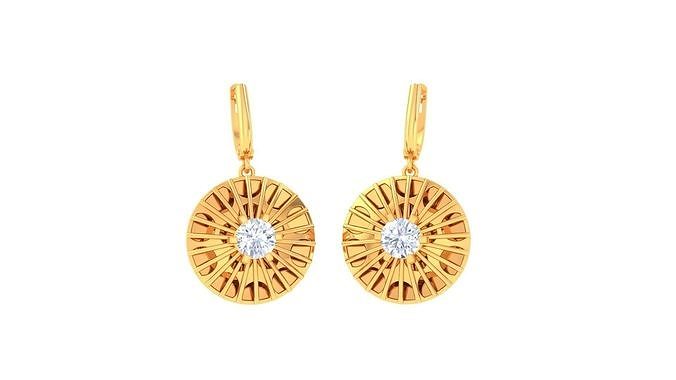 Hoops - Huggies Earrings - 13 3D print model