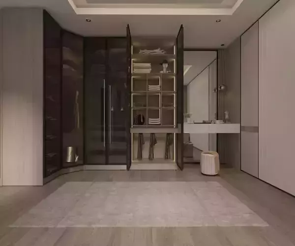 Hpl Dressing Room  Low-poly 3D model Hpl Dressing Room  Low-poly 3D model