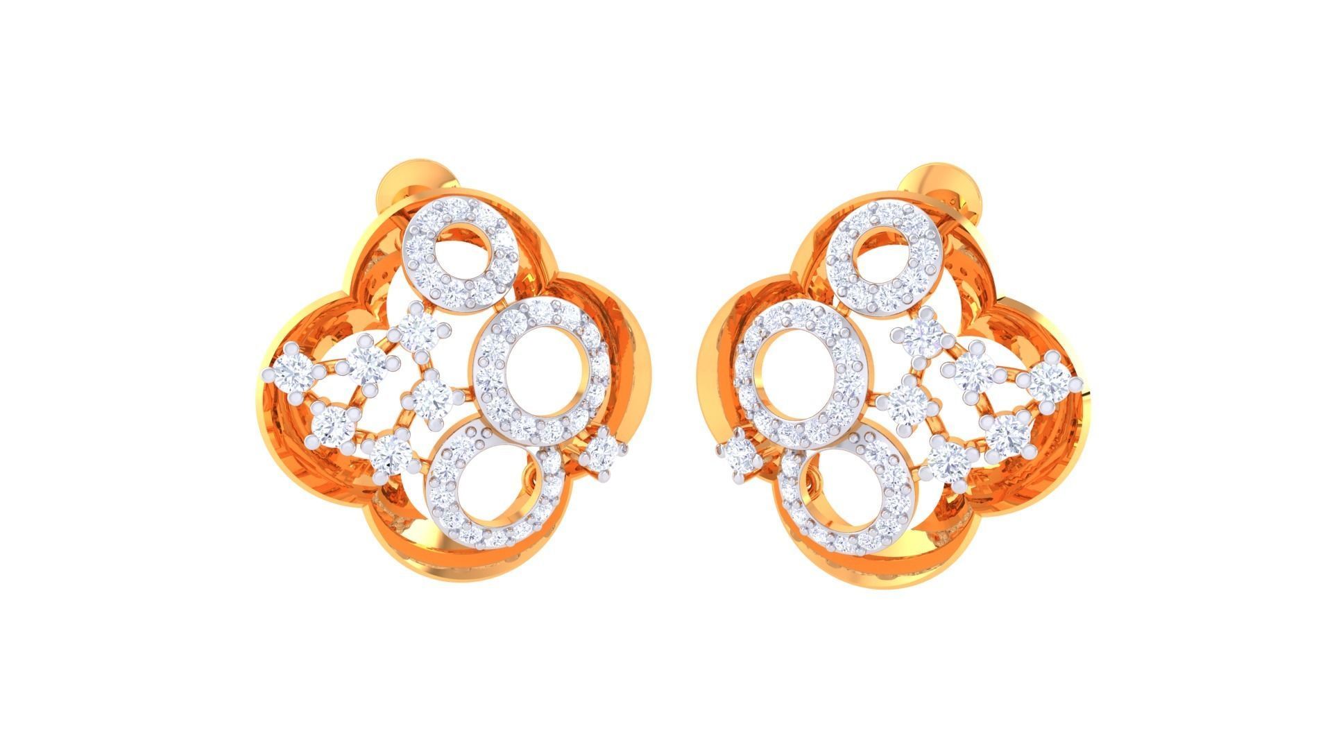 Studs Earrings - 38 3D print model_2
