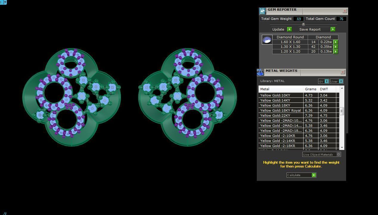 Studs Earrings - 38 3D print model_1