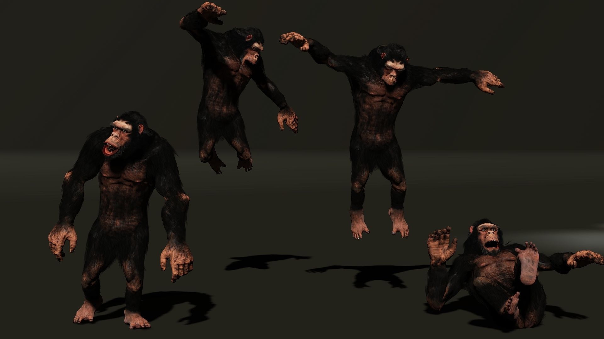 King Kong High quality character full Rigged and Animated 3D model_3