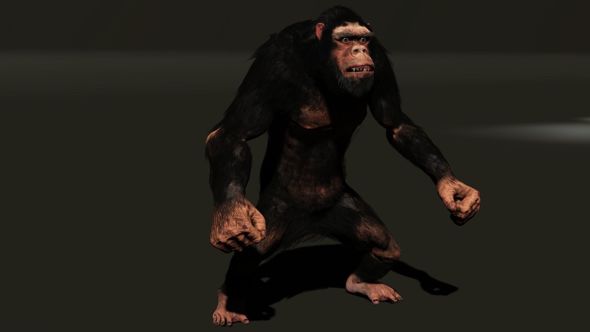 King Kong High quality character full Rigged and Animated 3D model_4