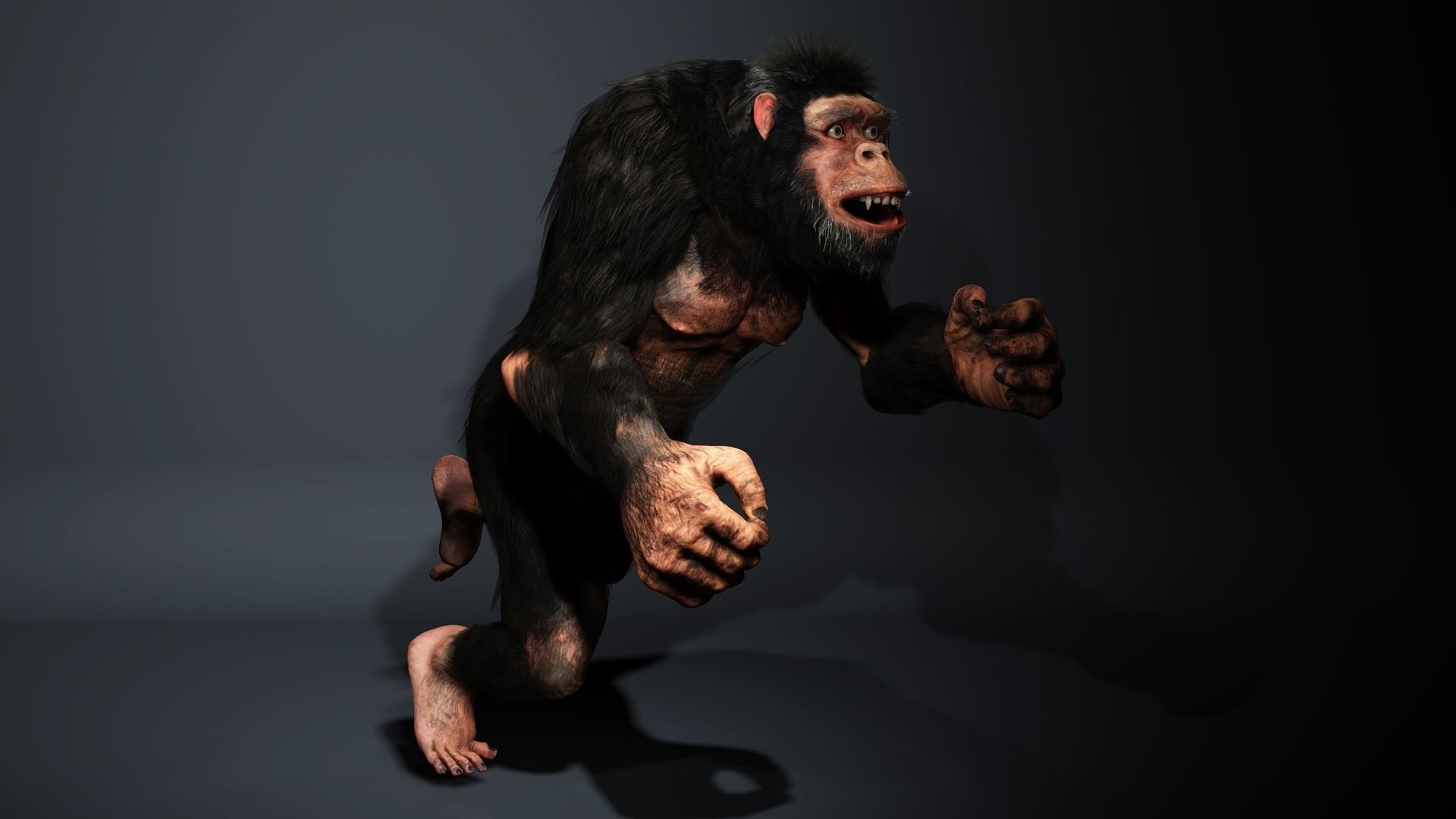 King Kong High quality character full Rigged and Animated 3D model_7