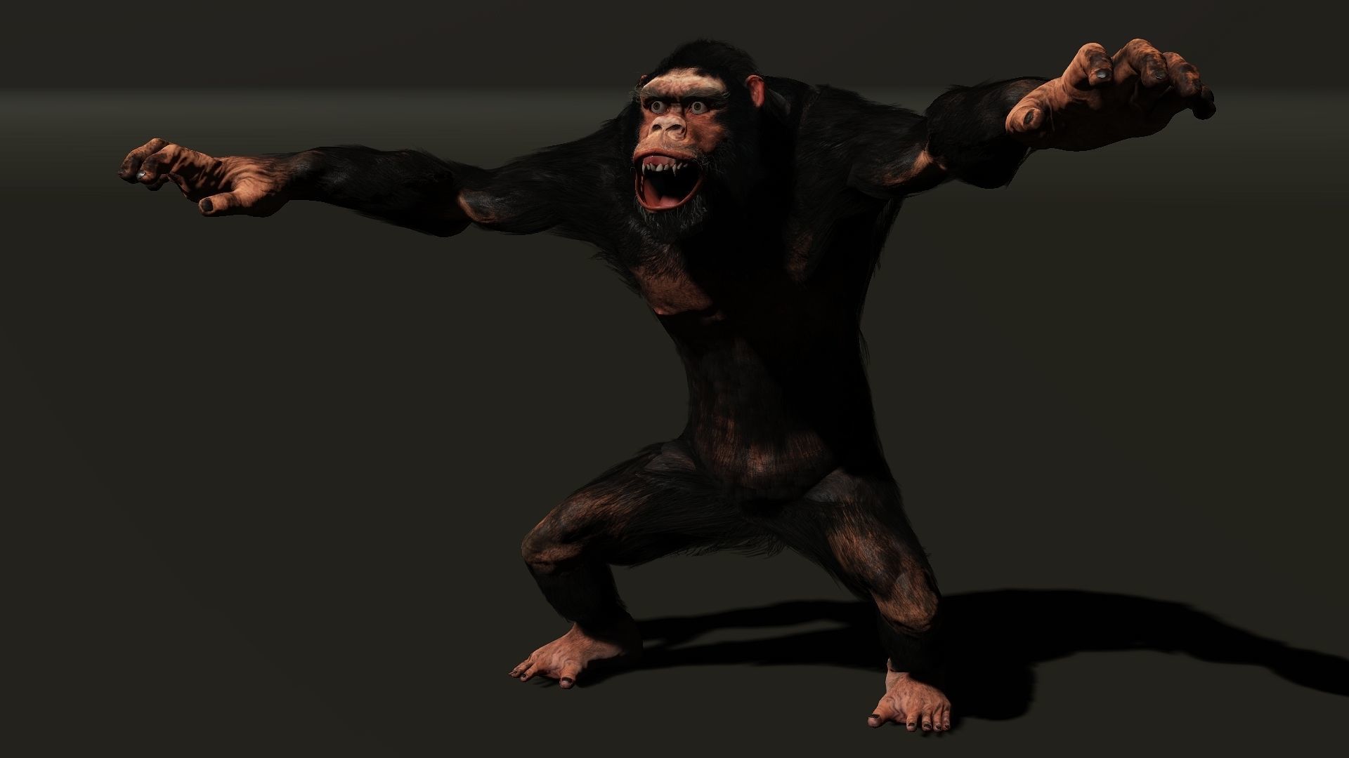 King Kong High quality character full Rigged and Animated 3D model_6
