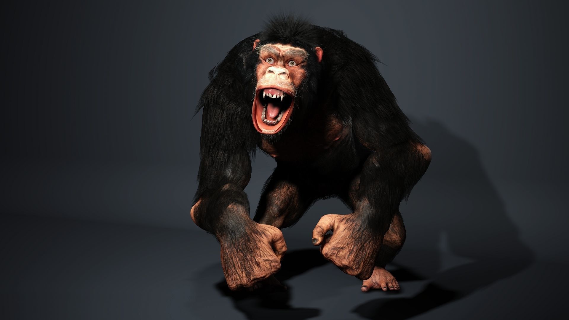 King Kong High quality character full Rigged and Animated 3D model_5