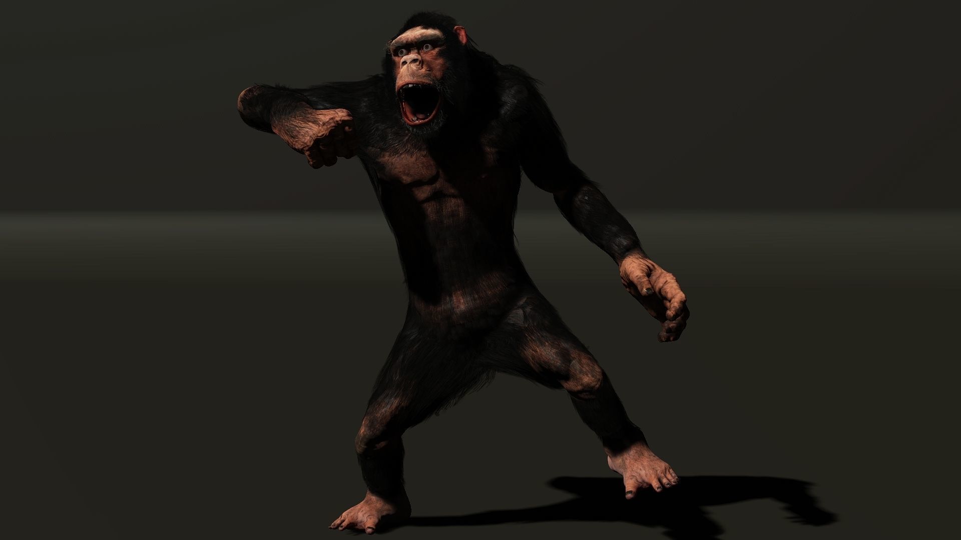 King Kong High quality character full Rigged and Animated 3D model_11