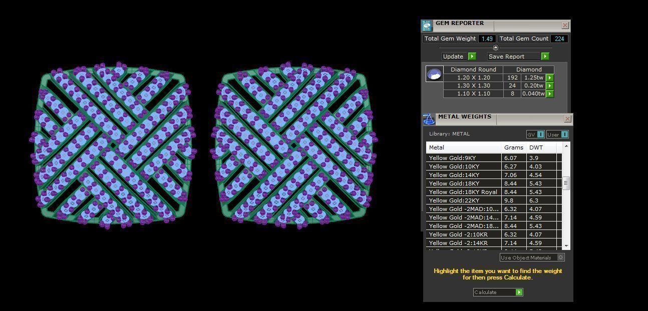 Studs Earrings - 12 3D print model_1