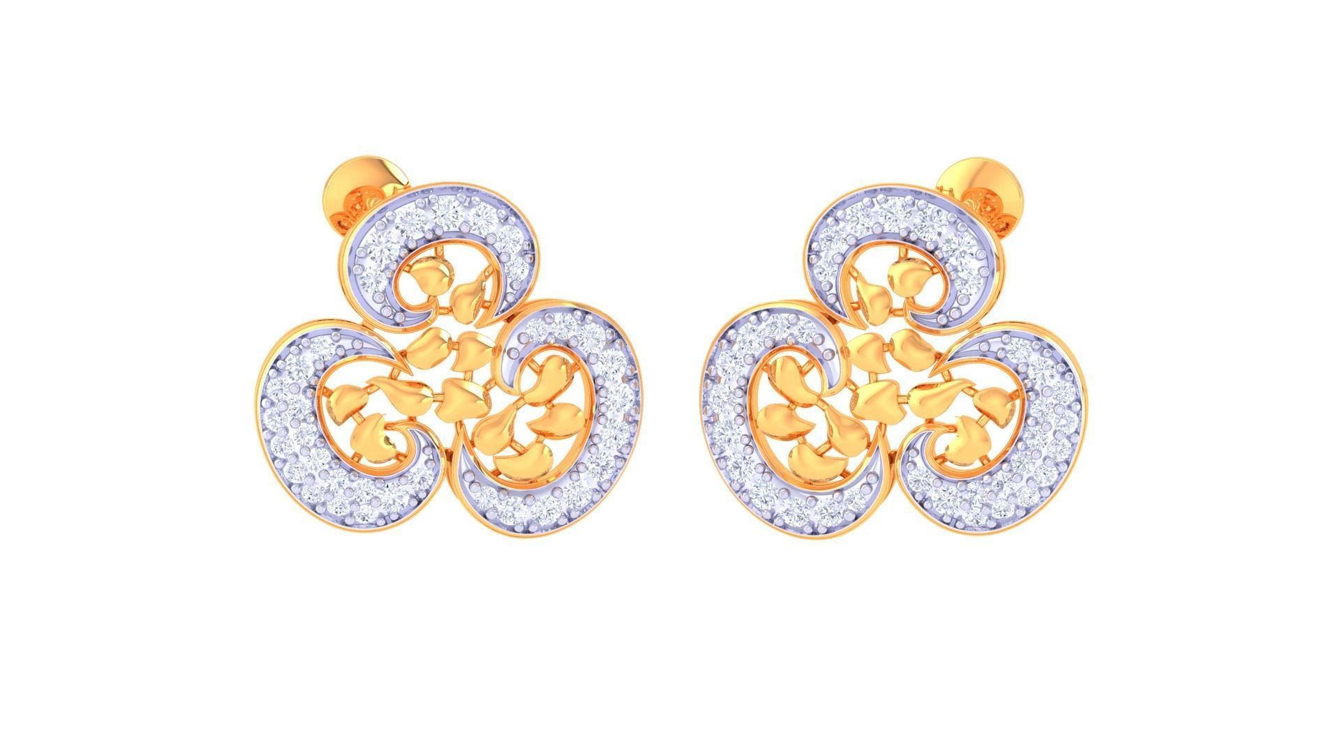 Studs Earrings - 9 3D print model_2