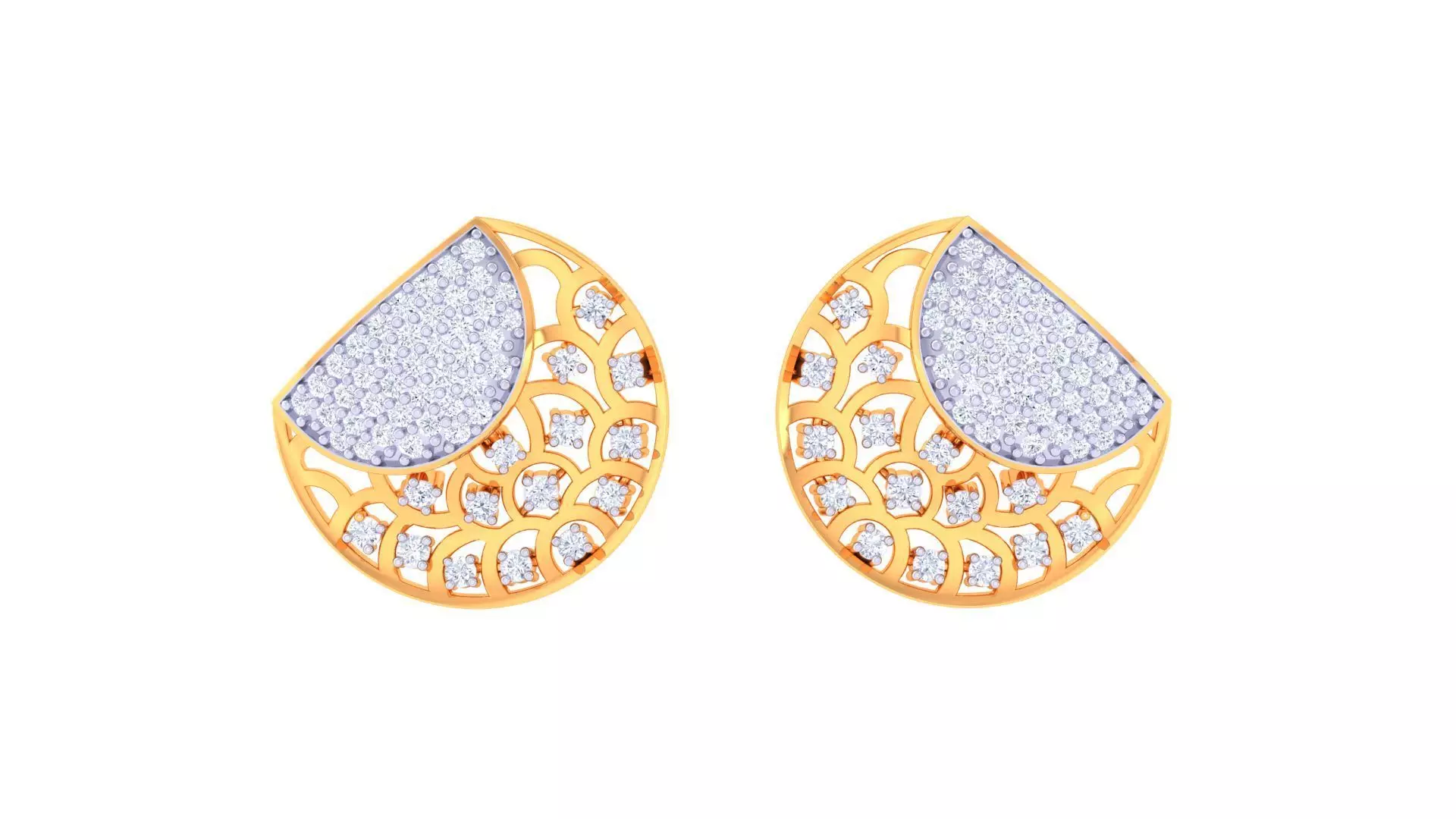 Studs Earrings - 24 3D print model_0
