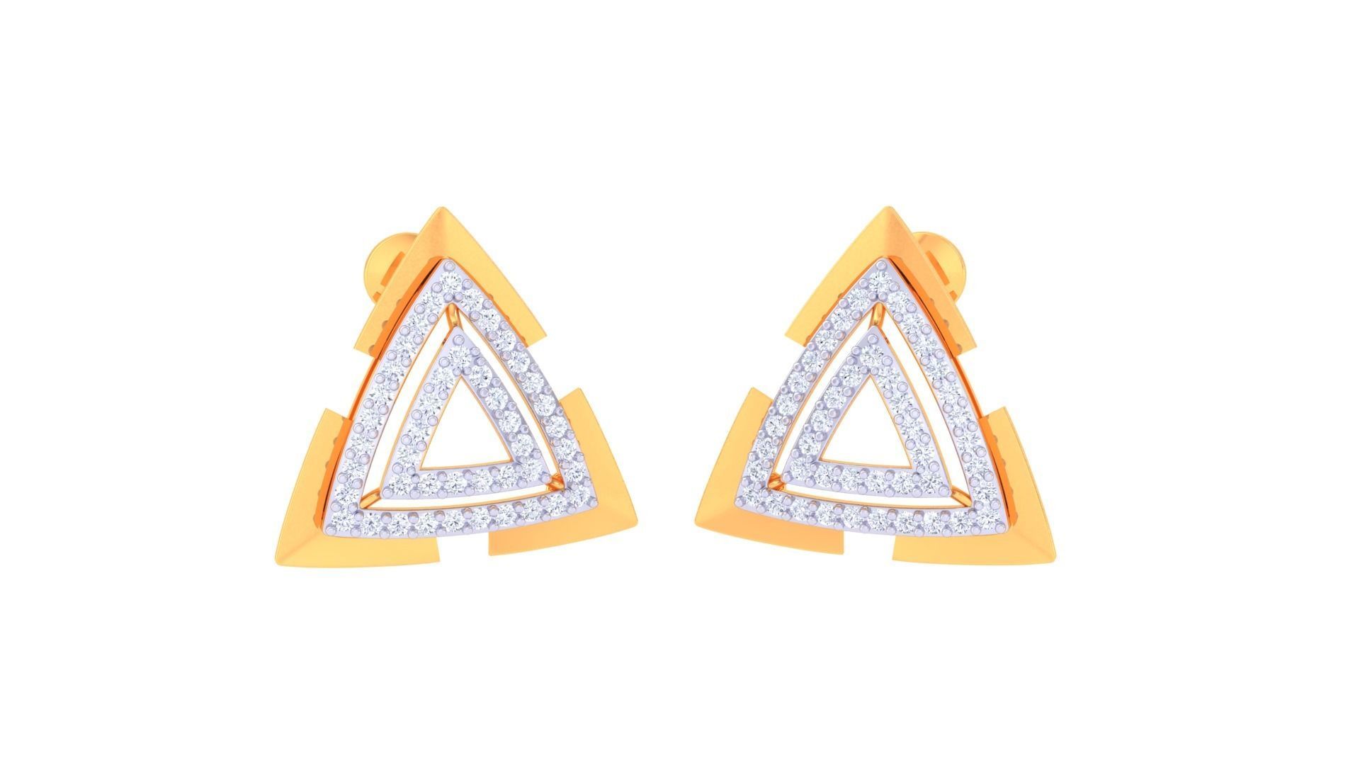 Studs Earrings - 23 3D print model_2