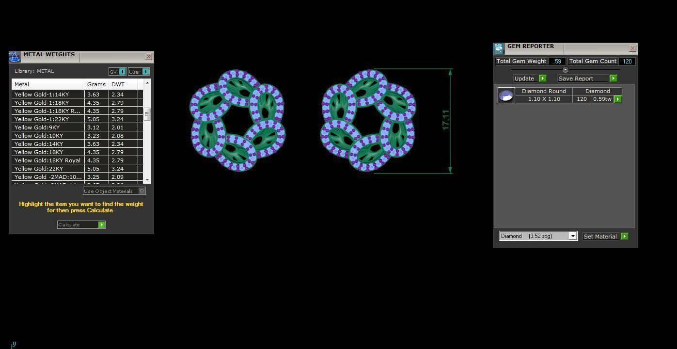 Studs Earrings - 13 3D print model_1