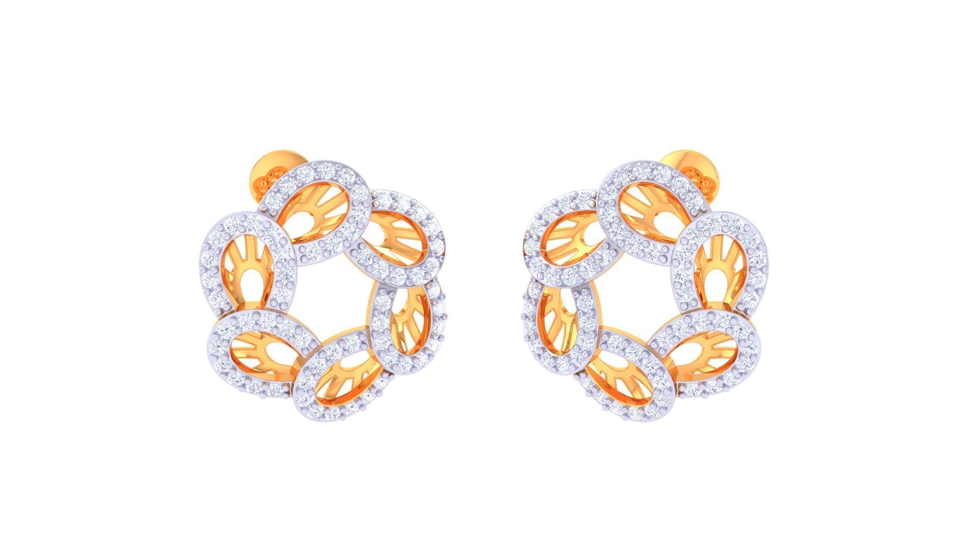 Studs Earrings - 13 3D print model_2