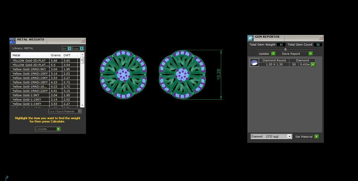 Studs Earrings - 40 3D print model_1