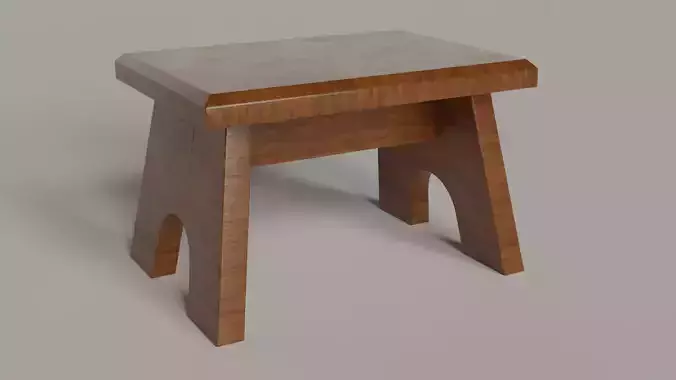 Foot Stool Free low-poly 3D model