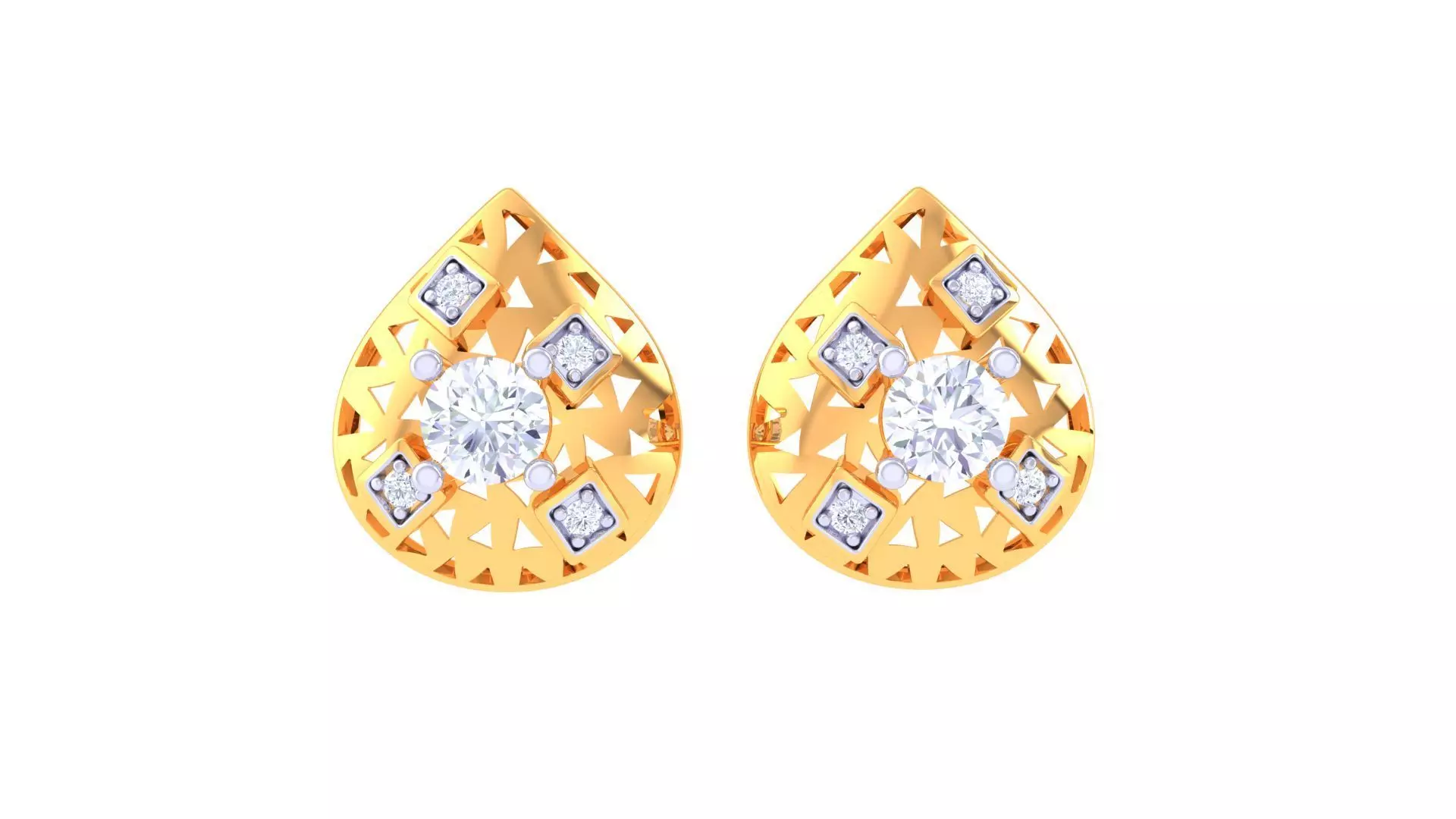 Studs Earrings - 8 3D print model_0