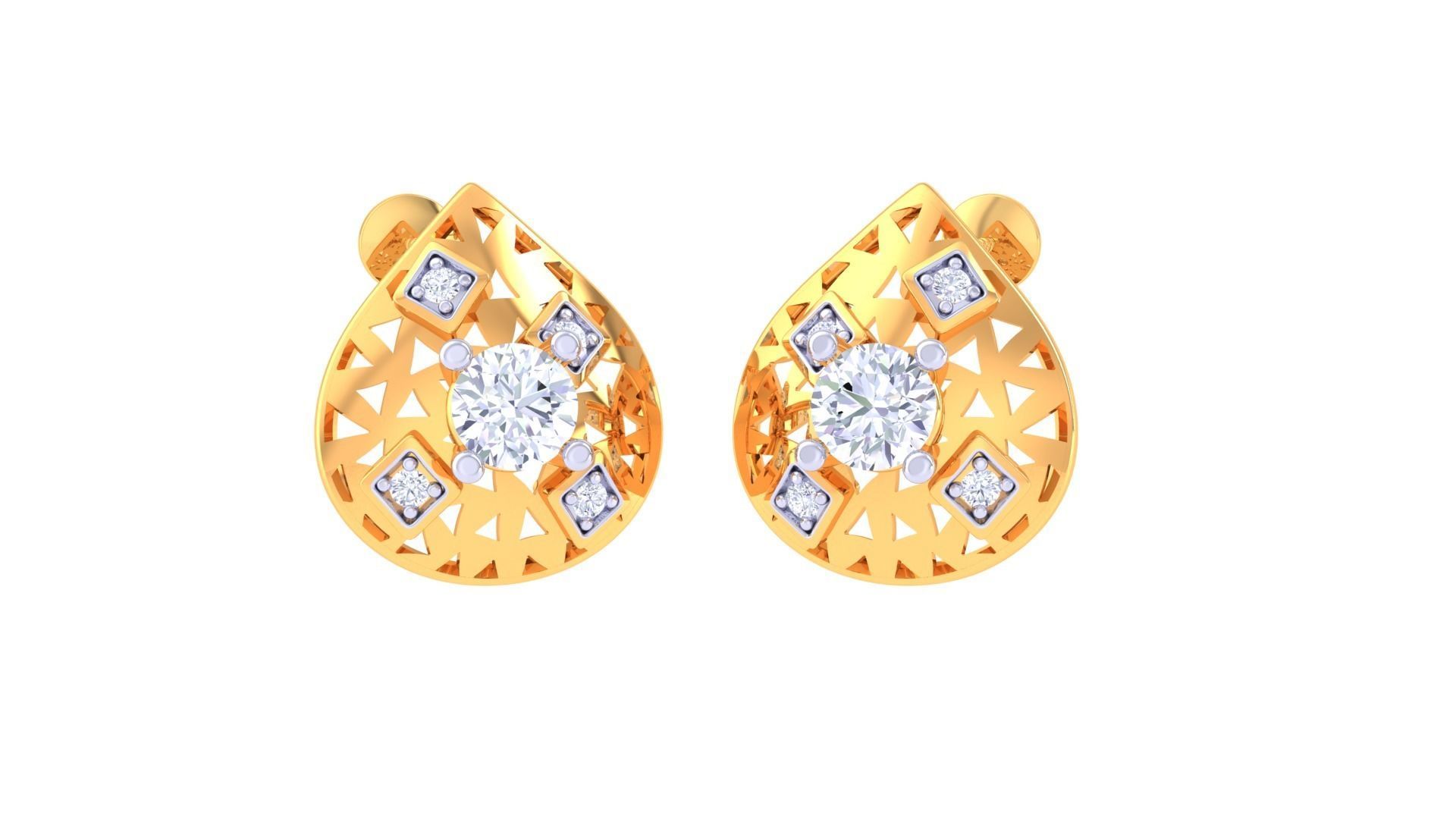 Studs Earrings - 8 3D print model_2