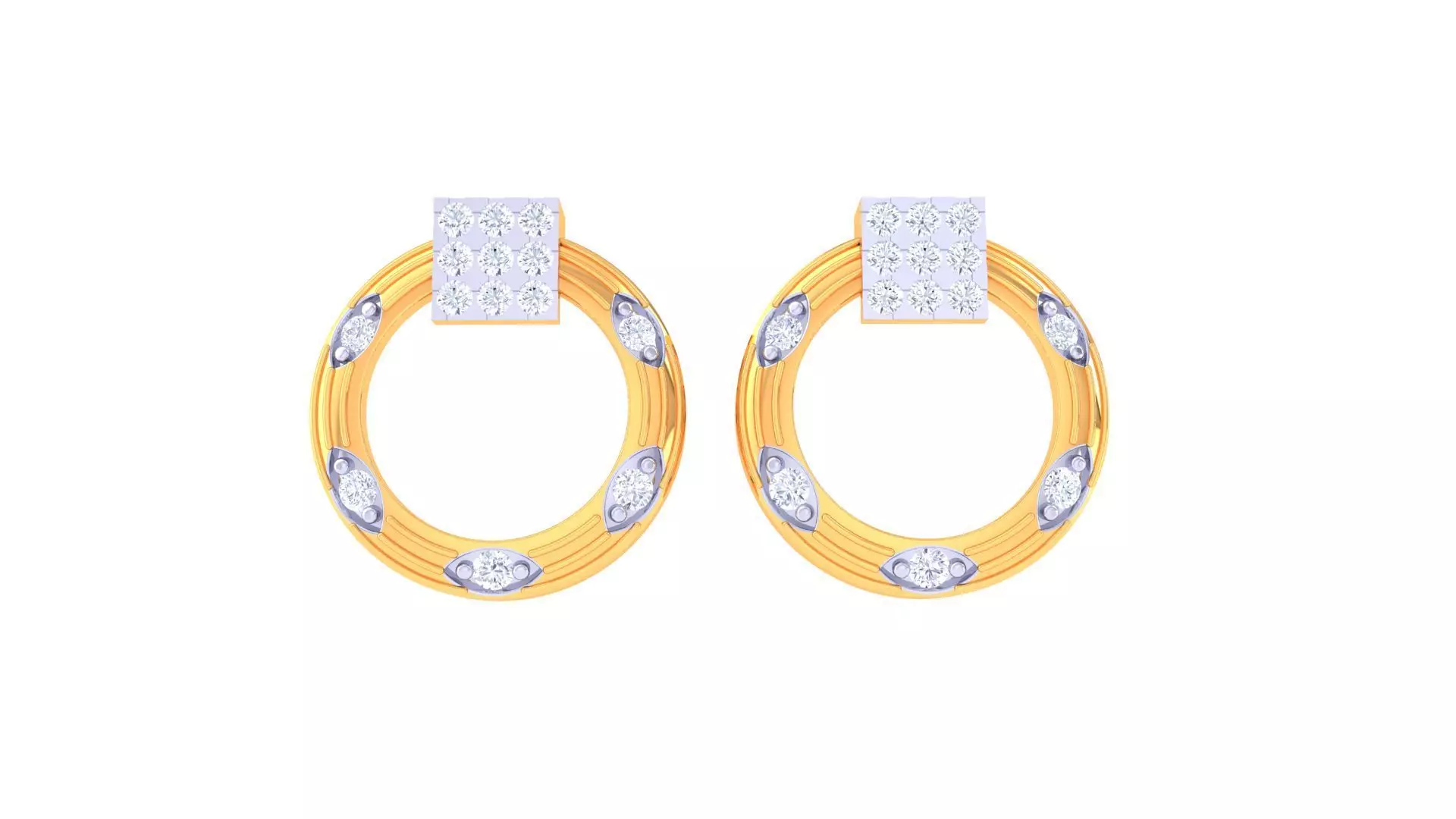 Studs Earrings - 24 3D print model_0