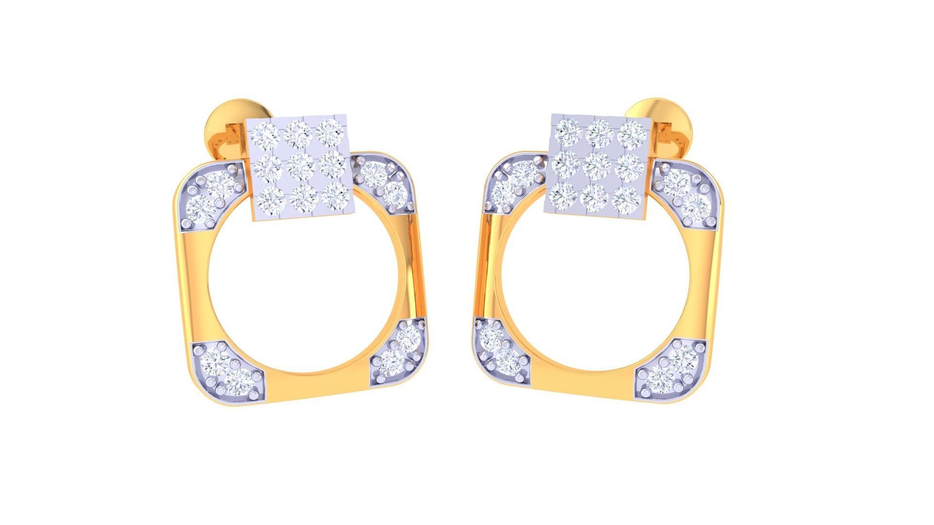 Studs Earrings - 22 3D print model_2