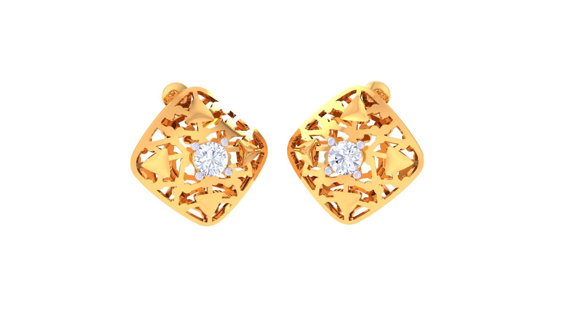 Studs Earrings - 14 3D print model_2