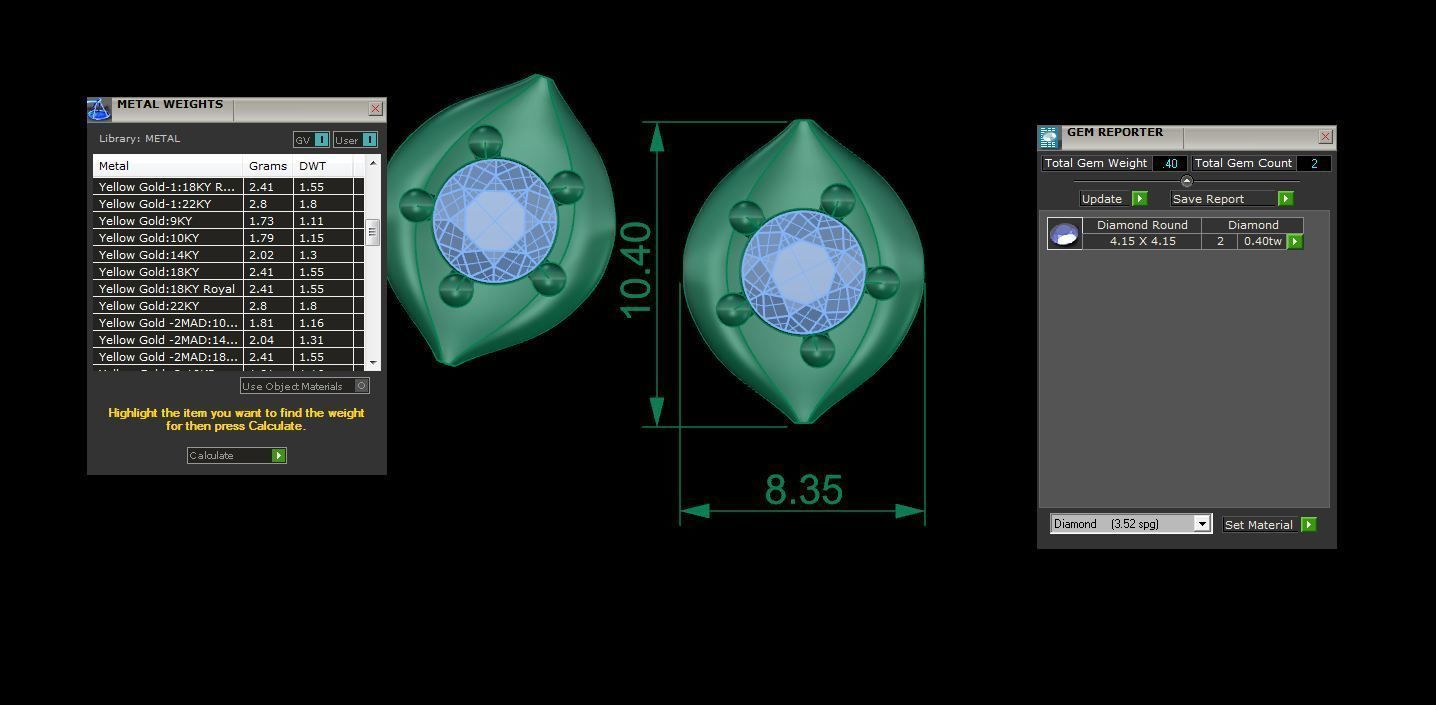 Studs Earrings - 29 3D print model_1