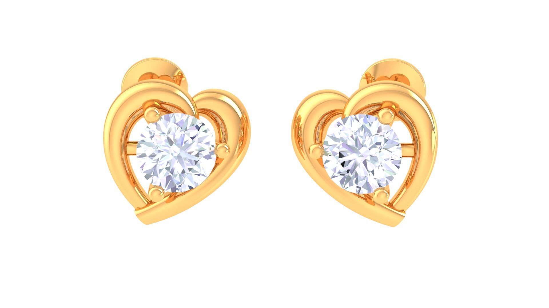 Studs Earrings - 23 3D print model_2