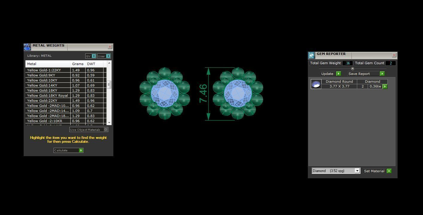 Studs Earrings - 2 3D print model_1