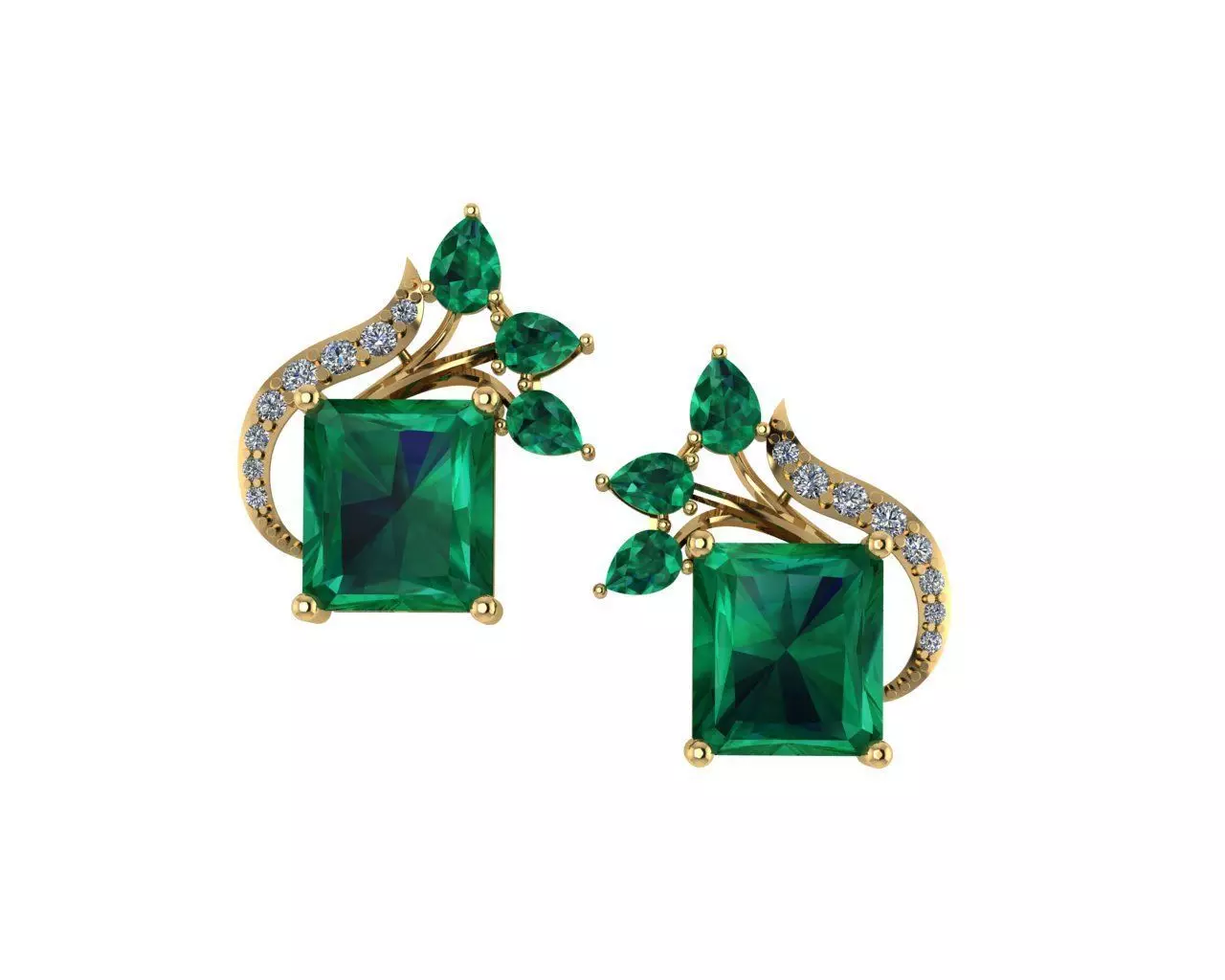 Earrings 3D print model_0